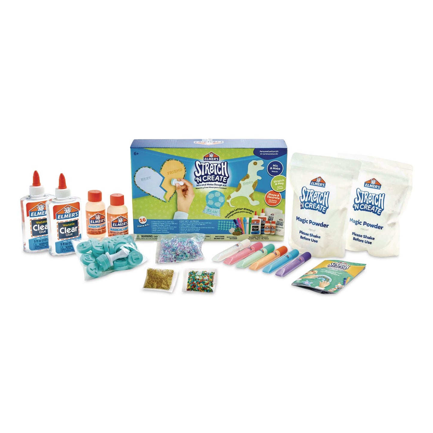Elmer's® Stretch and Create Mix and Make Dough Kit, 16 Pieces/Pack (EPI2221246)