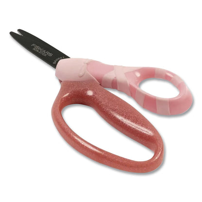 Fiskars® MVP Dance Kid's Scissors, Pointed Tip, 5" Long, Straignt Pink Handle (FSK1073415)