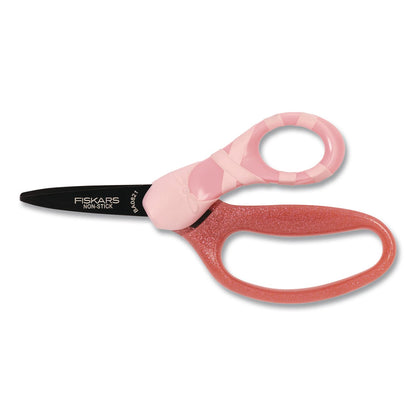 Fiskars® MVP Dance Kid's Scissors, Pointed Tip, 5" Long, Straignt Pink Handle (FSK1073415)