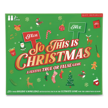 Gift Republic So This Is Christmas True or False Game, 2 or More Players (GFRGR430032)