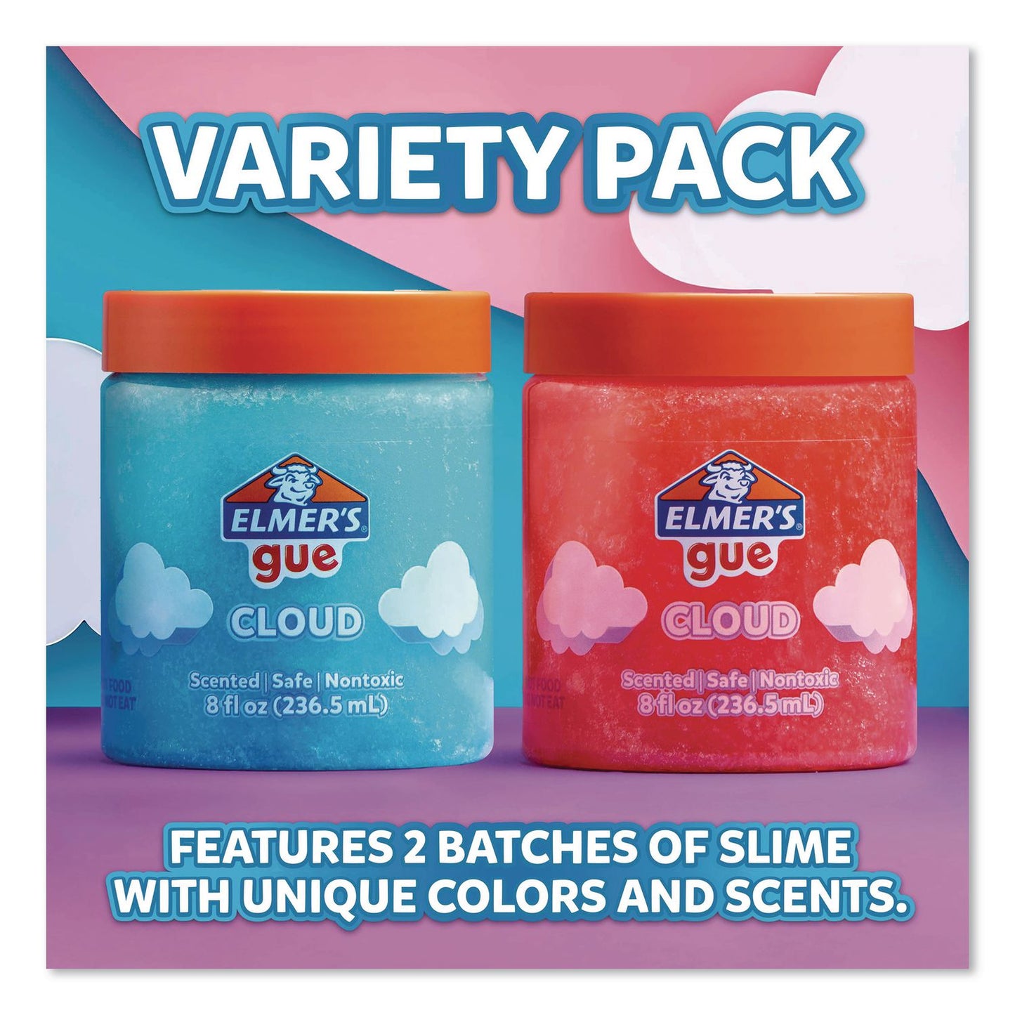 Elmer's® Gue Premade Cloud Slime, Blue/Pink, 2/Pack (EPI2223188)