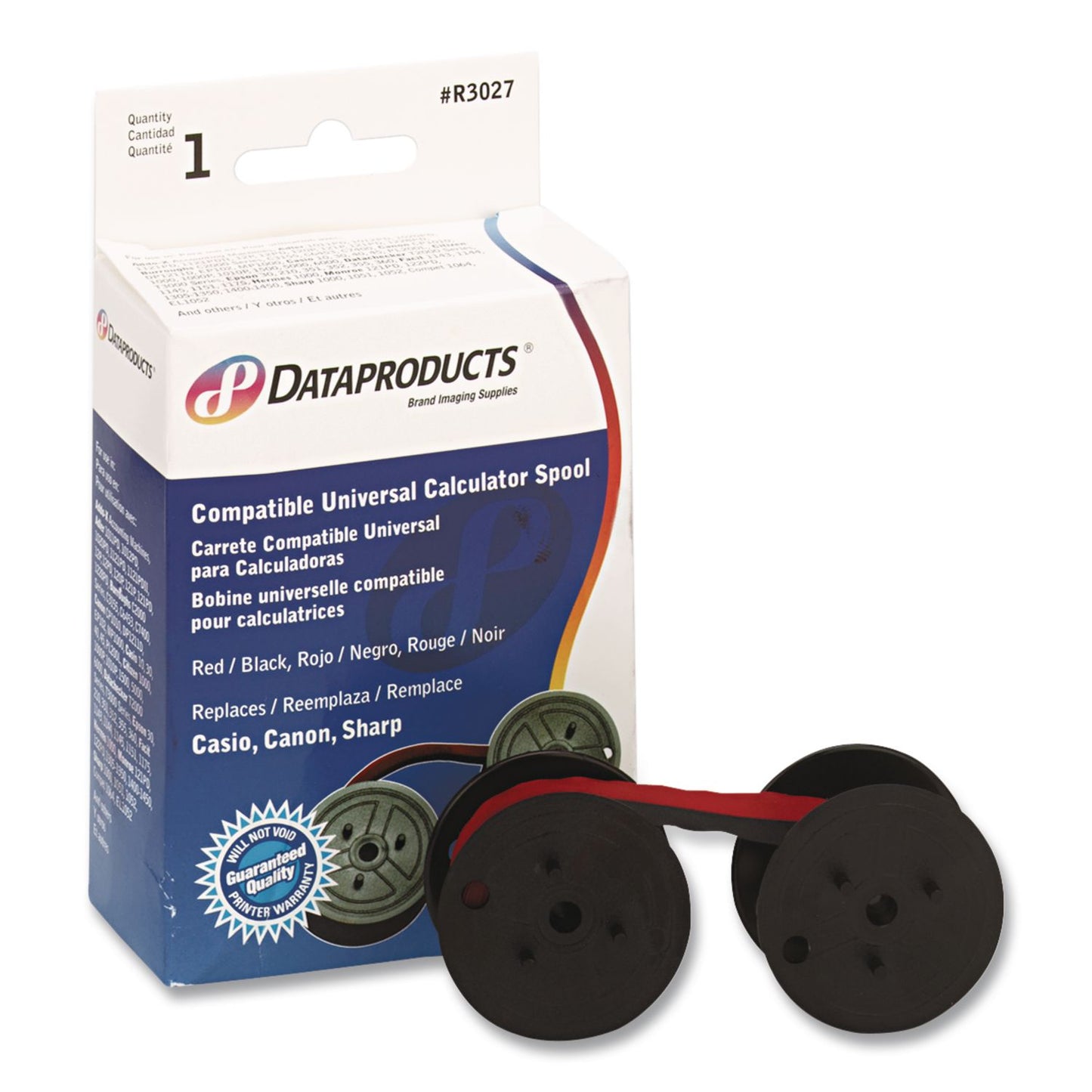 Dataproducts® R3027 Calculator Ribbon - Bulk, Black/Red, 96/Carton (DPSR3027CT)