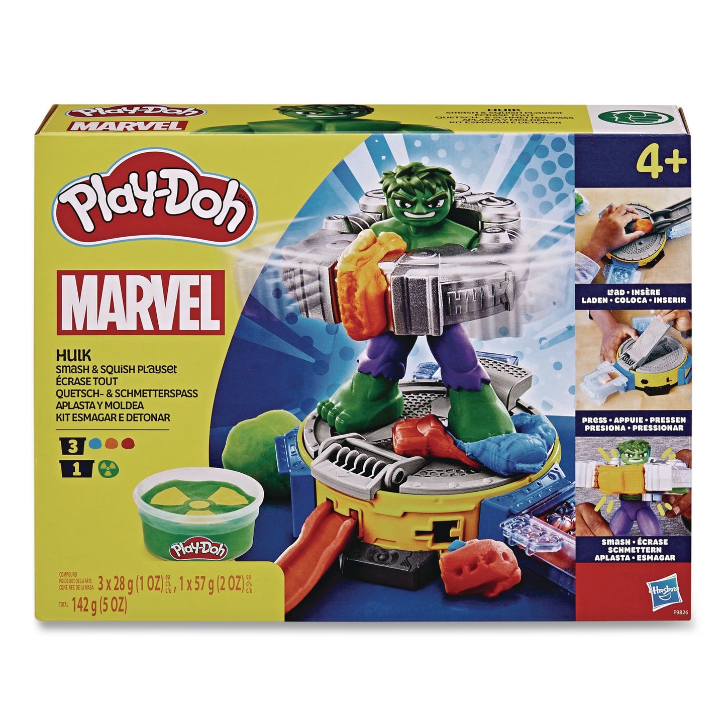 Hasbro Play-Doh Marvel Hulk Smash and Squish Playset (HSBF9826)