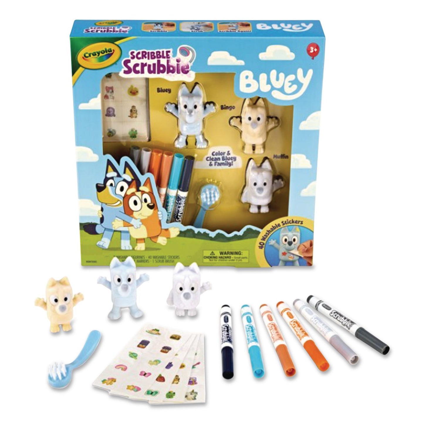 Crayola® Scribble Scrubbie Bluey Deluxe Playset, 50 Pieces (CYO740245)