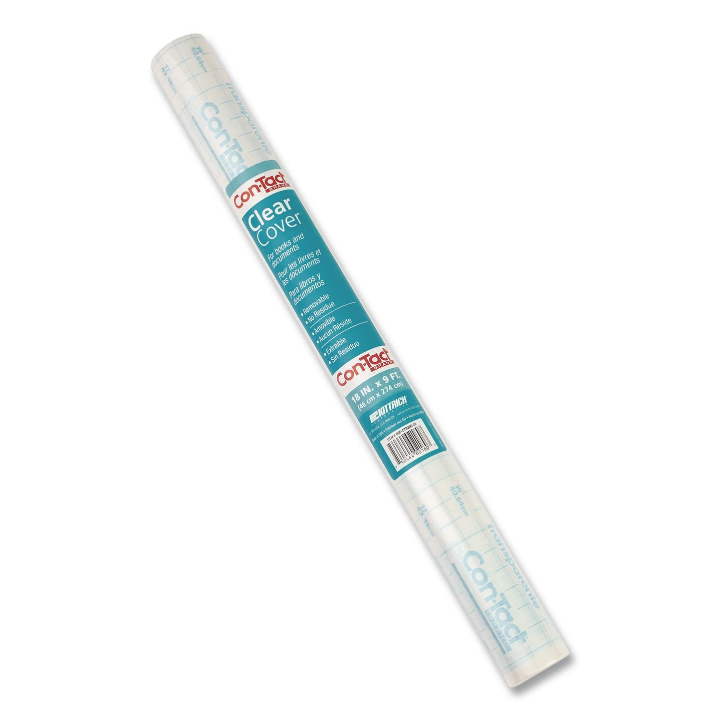 Con-Tact® Brand Clear Cover Self-Adhesive Laminating Film Roll, 18" x 9 ft, Matte Clear (KIT21798)