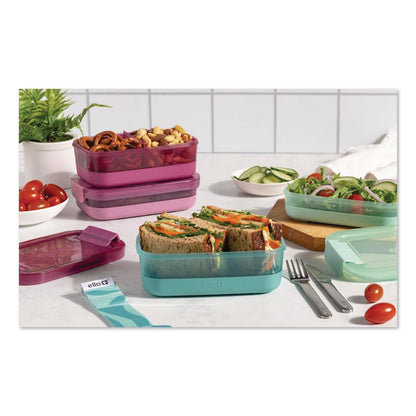 ello® Lunch Stack Bento Box, 2 Containers, 5.24 x 7.13 x 4.41, Mint Chip (LFC62124449356)