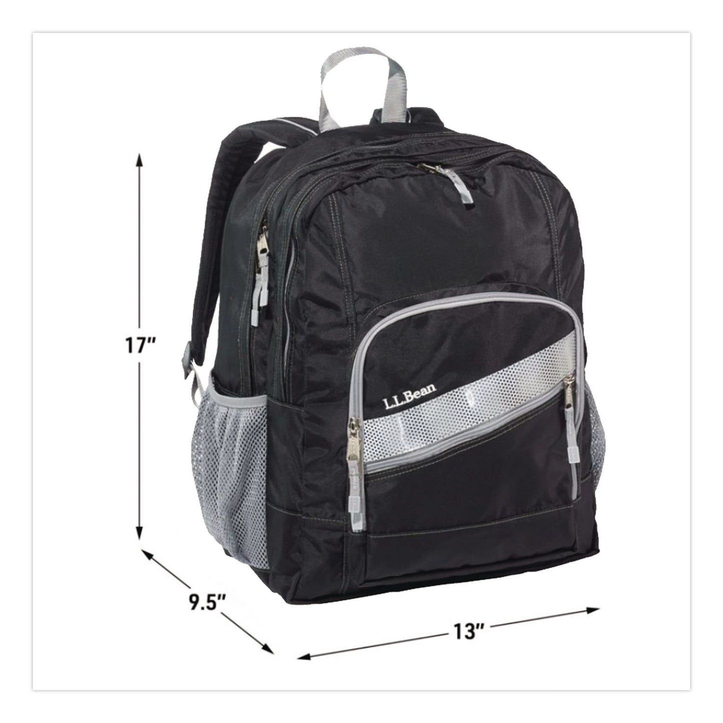 L.L.Bean® Deluxe Book Pack Backpack, 13 x 9.5 x 17, Black (LLB0TXT901000)