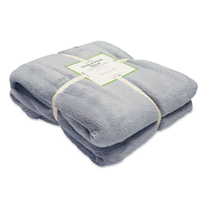L.L.Bean® Wicked Plush Throw, 50 x 60, Cadet Blue (LLB30278124)
