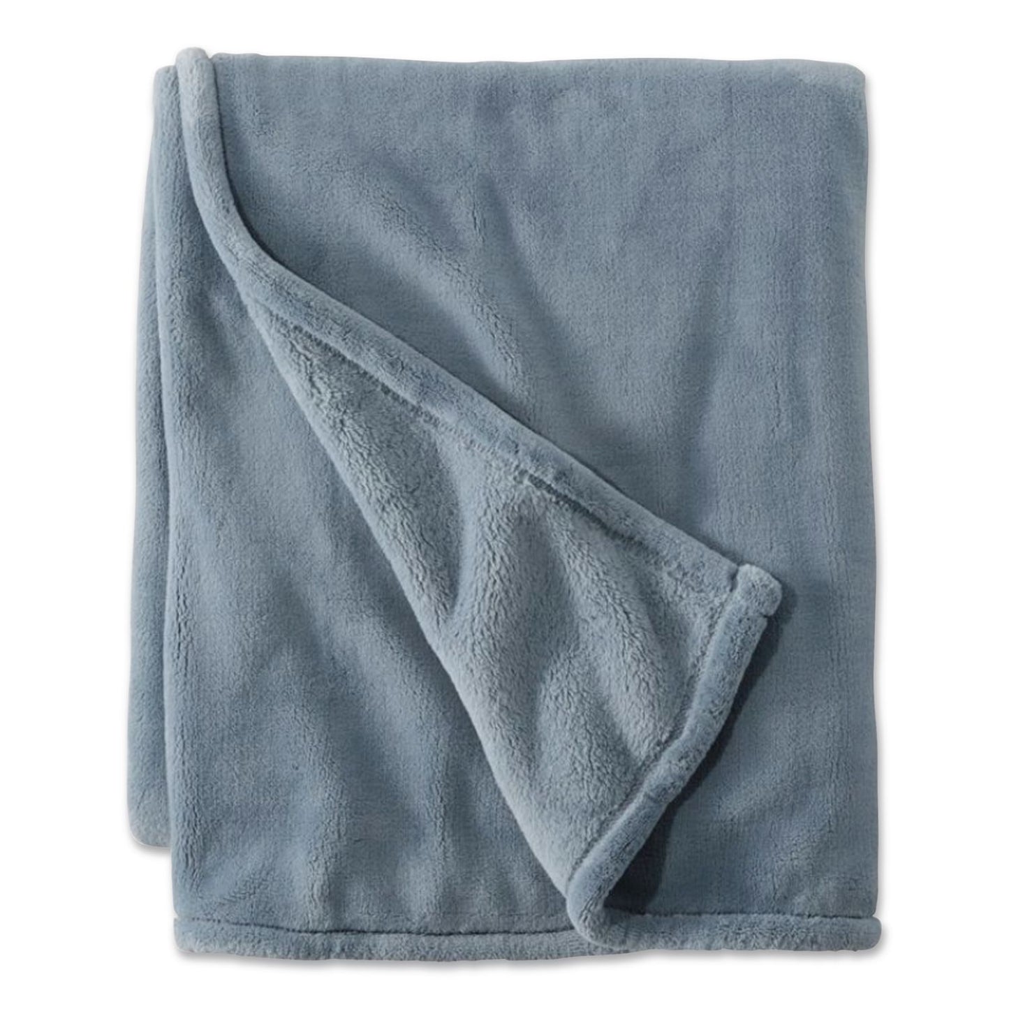 L.L.Bean® Wicked Plush Throw, 50 x 60, Cadet Blue (LLB30278124)