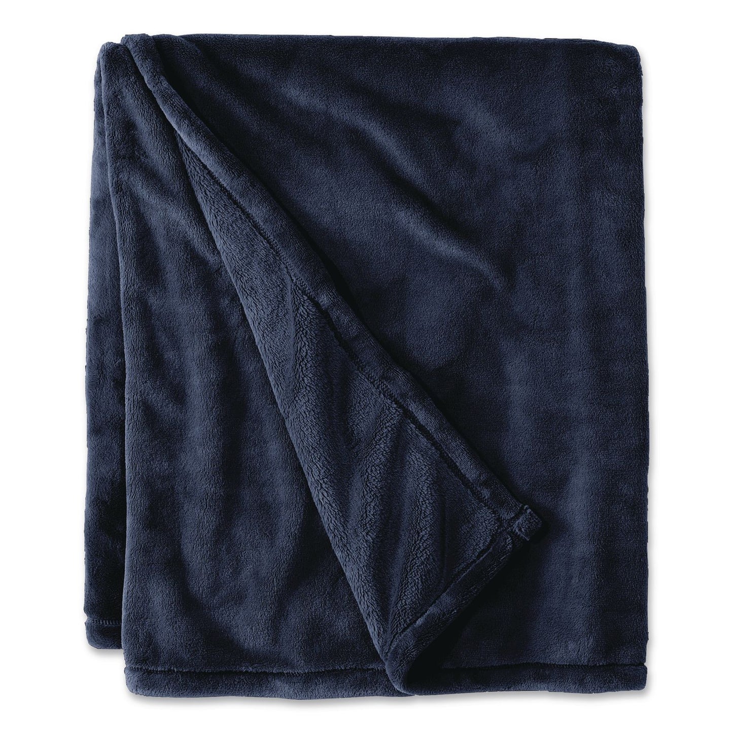 L.L.Bean® Wicked Plush Throw, 50 x 60, Navy (LLB30278174)