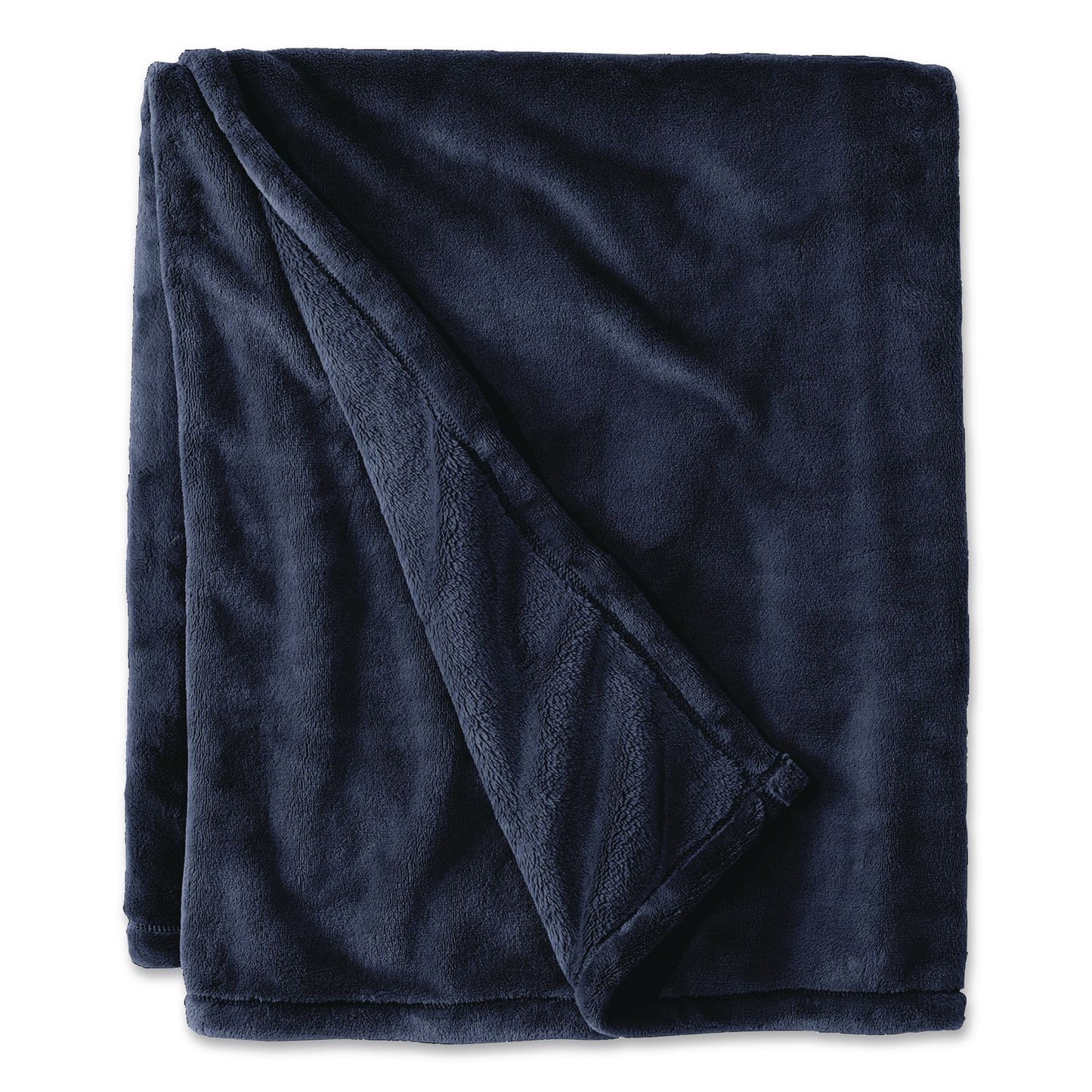 L.L.Bean® Wicked Plush Throw, 60 x 80, Navy (LLB30278274)
