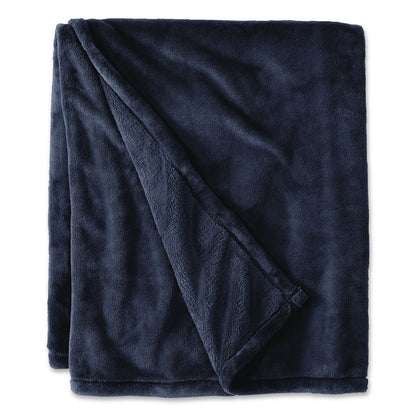 L.L.Bean® Wicked Plush Throw, 60 x 80, Navy (LLB30278274)