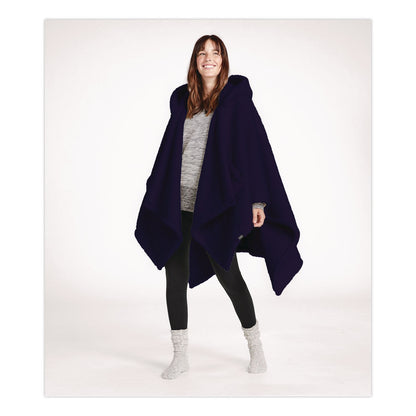 L.L.Bean® Cozy Sherpa Wearable Throw, 58 x 60, Navy (LLB51484674)