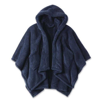 L.L.Bean® Cozy Sherpa Wearable Throw, 58 x 60, Navy (LLB51484674)