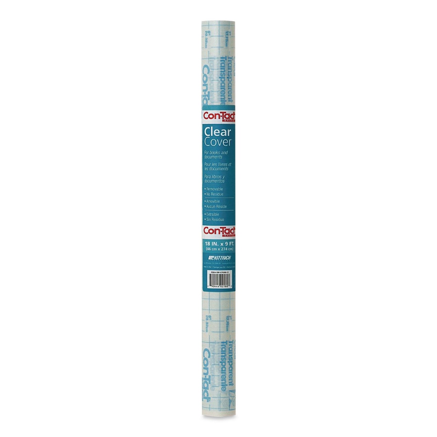 Con-Tact® Brand Clear Cover Self-Adhesive Laminating Film Roll, 18" x 9 ft, Matte Clear (KIT21798)