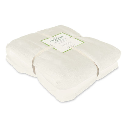 L.L.Bean® Wicked Plush Throw, 60 x 80, Antique White (LLB302782455)