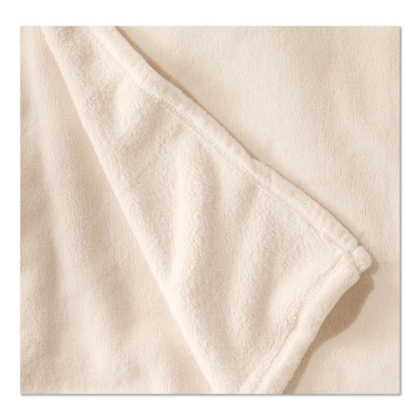 L.L.Bean® Wicked Plush Throw, 60 x 80, Antique White (LLB302782455)