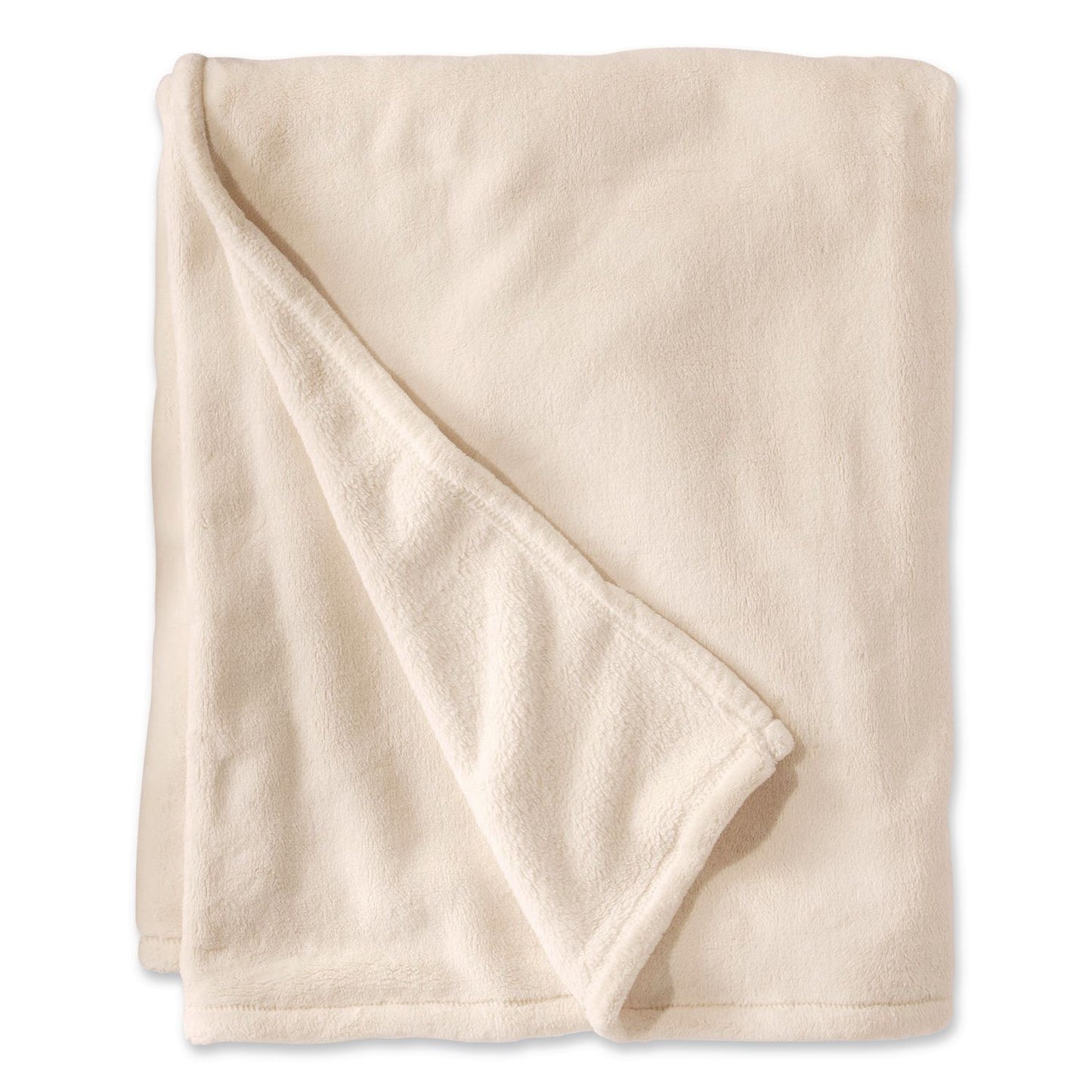 L.L.Bean® Wicked Plush Throw, 60 x 80, Antique White (LLB302782455)