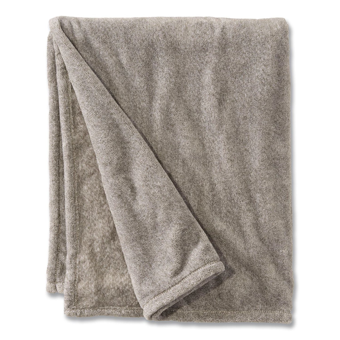 L.L.Bean® Wicked Plush Throw, 60 x 80, Charcoal Gray Heather (LLB3027826986)