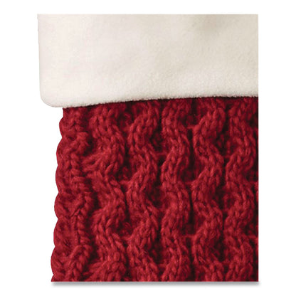 L.L.Bean® Fisherman's Knit Christmas Stocking, 7.5 x 24, Red (LLB521380446)