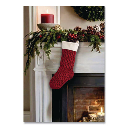 L.L.Bean® Fisherman's Knit Christmas Stocking, 7.5 x 24, Red (LLB521380446)