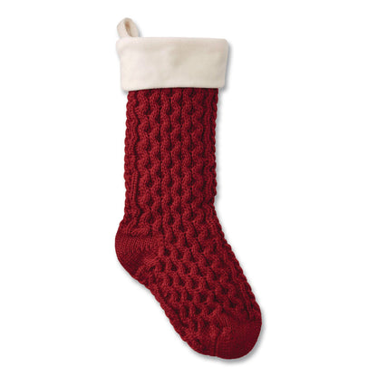 L.L.Bean® Fisherman's Knit Christmas Stocking, 7.5 x 24, Red (LLB521380446)