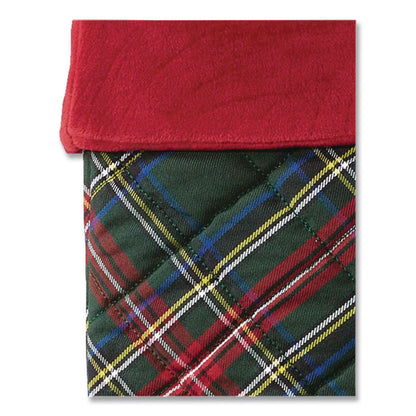 L.L.Bean® Tartan Velvet Stocking, 8.5 x 22, Green Plaid (LLB521381972)