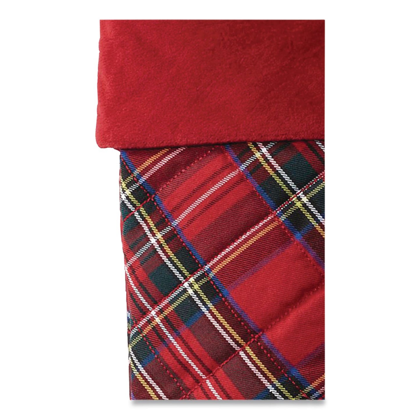 L.L.Bean® Tartan Velvet Stocking, 8.5 x 22, Red Plaid (LLB521381973)
