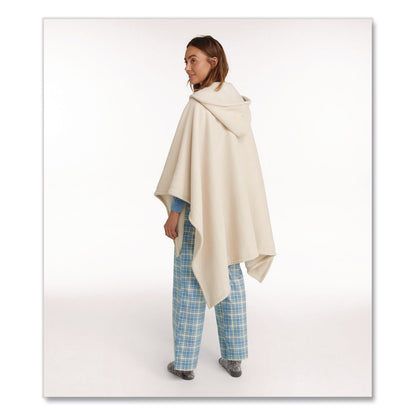 L.L.Bean® Cozy Chenille Wearable Throw, 58 x 60, Cream (LLB523884459)