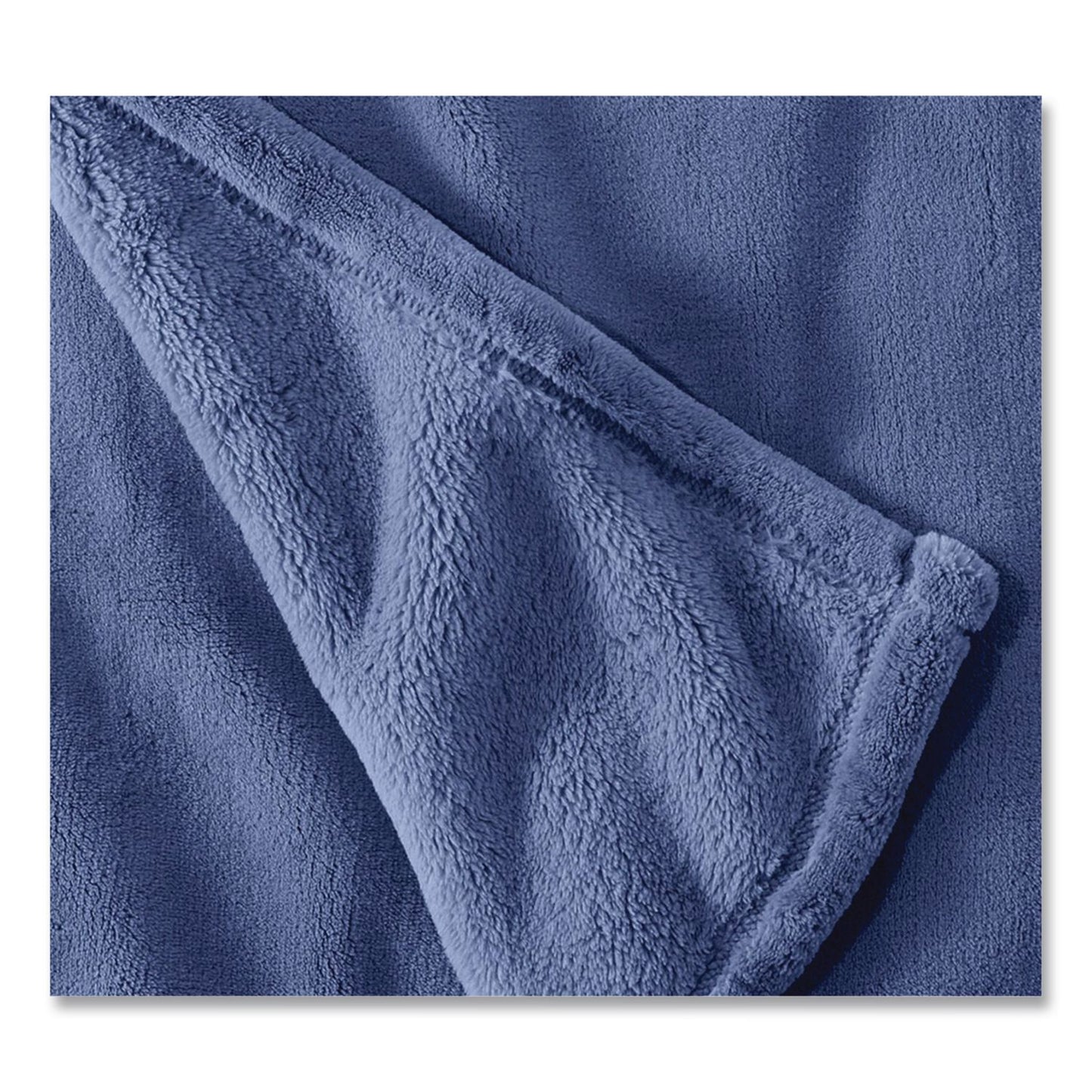 L.L.Bean® Wicked Plush Throw, 50 x 60, Deep Blue (LLB3027811498)