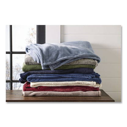 L.L.Bean® Wicked Plush Throw, 50 x 60, Deep Blue (LLB3027811498)
