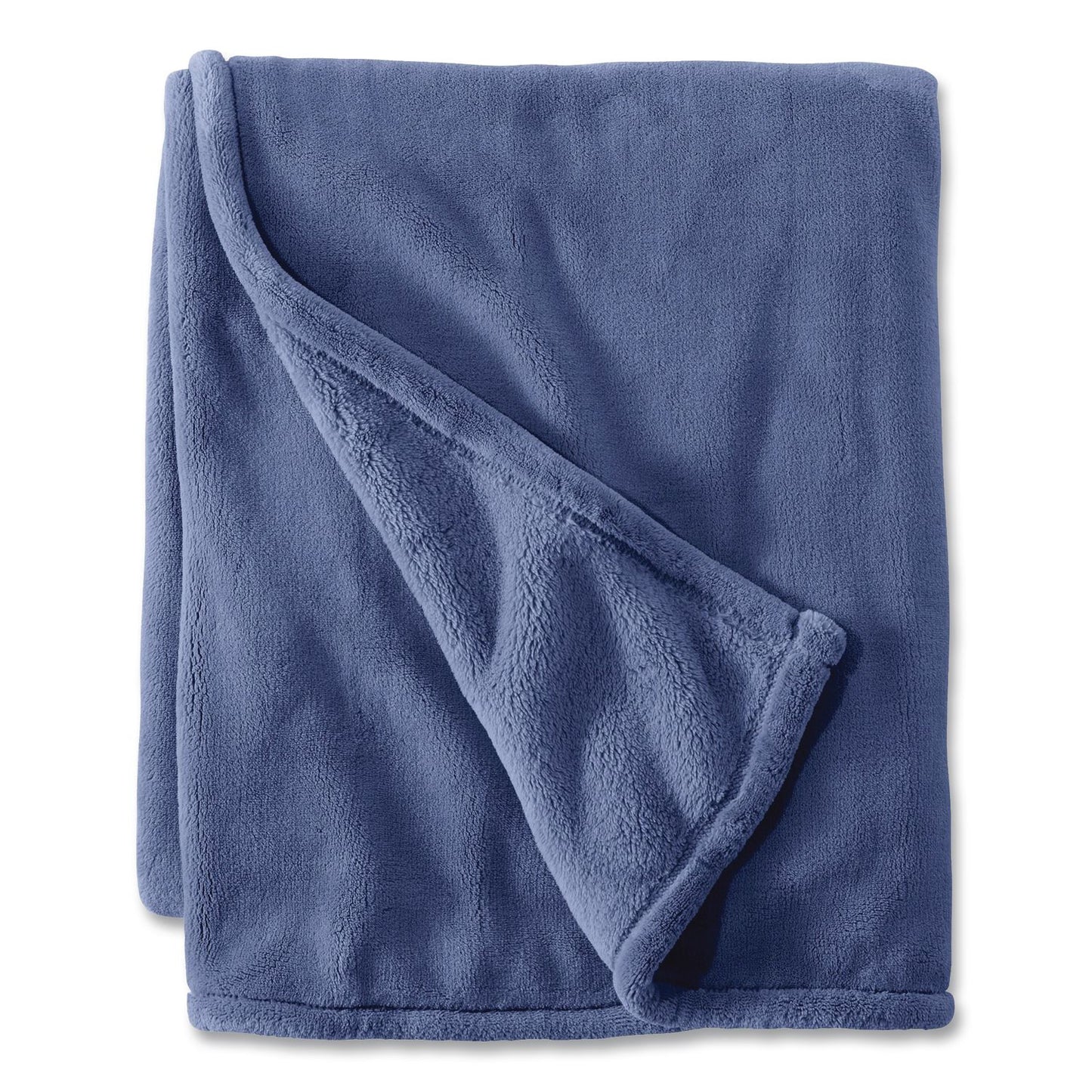 L.L.Bean® Wicked Plush Throw, 50 x 60, Deep Blue (LLB3027811498)