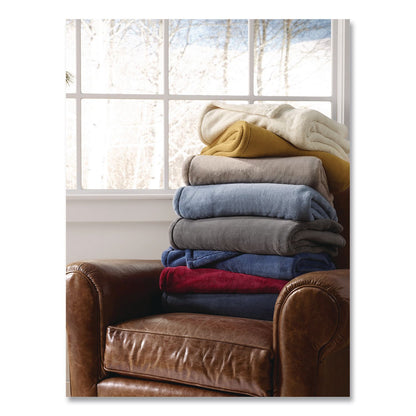 L.L.Bean® Wicked Plush Throw, 50 x 60, Charcoal Gray Heather (LLB3027816986)