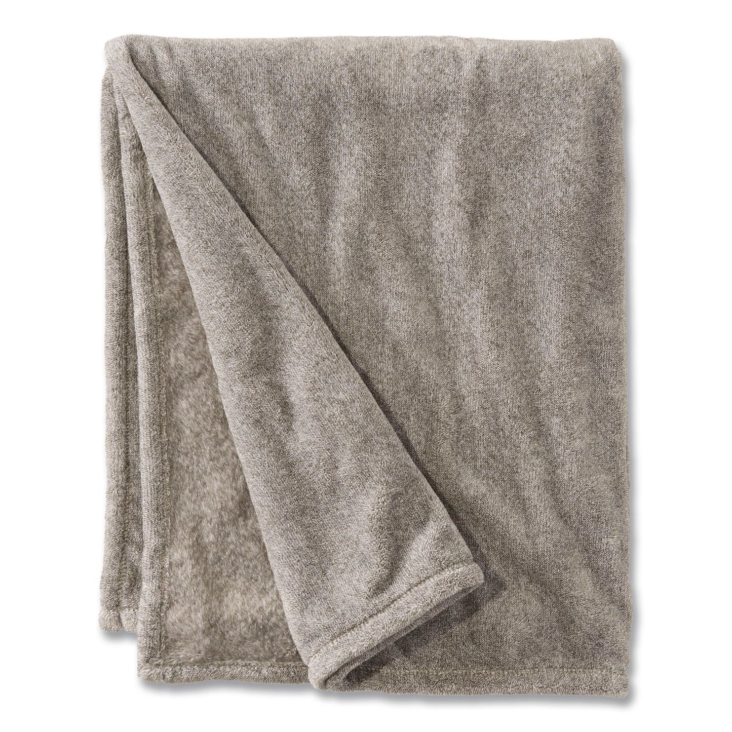 L.L.Bean® Wicked Plush Throw, 50 x 60, Charcoal Gray Heather (LLB3027816986)