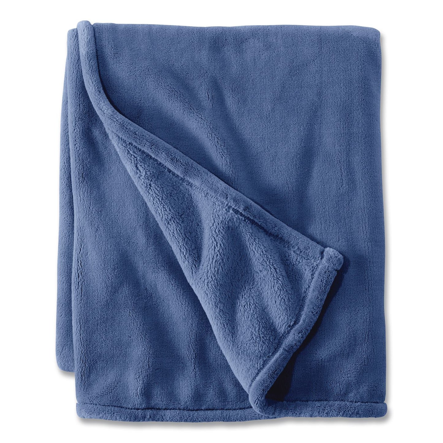 L.L.Bean® Wicked Plush Throw, 60 x 80, Deep Blue (LLB3027821498)