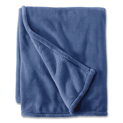 L.L.Bean® Wicked Plush Throw, 60 x 80, Deep Blue (LLB3027821498)