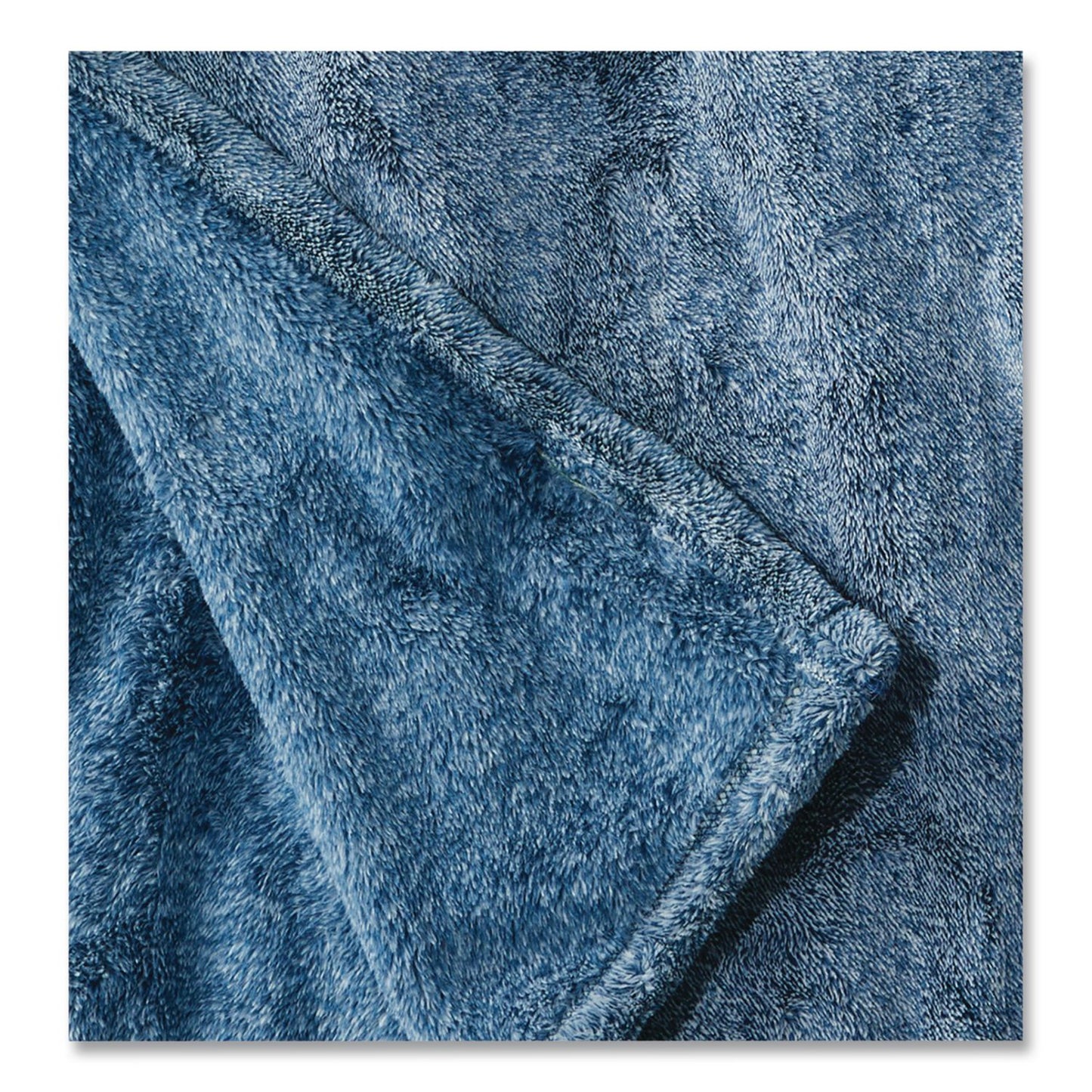 L.L.Bean® Wicked Plush Throw, 60 x 80, Bayside Blue Heather (LLB3027825845)