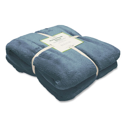 L.L.Bean® Wicked Plush Throw, 60 x 80, Bayside Blue Heather (LLB3027825845)