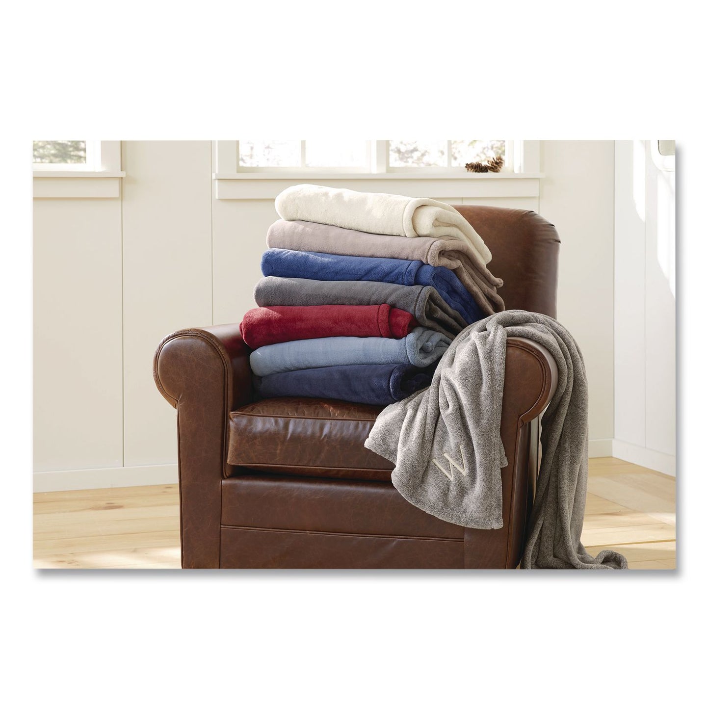 L.L.Bean® Wicked Plush Throw, 60 x 80, Charcoal Gray Heather (LLB3027826986)