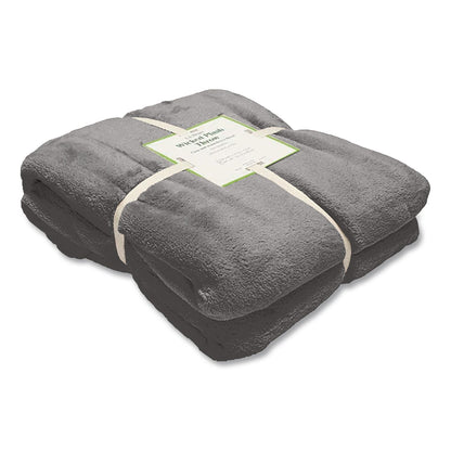 L.L.Bean® Wicked Plush Throw, 60 x 80, Charcoal Gray Heather (LLB3027826986)