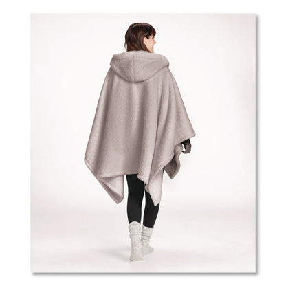L.L.Bean® Cozy Sherpa Wearable Throw, 58 x 60, Gray (LLB5148468281)
