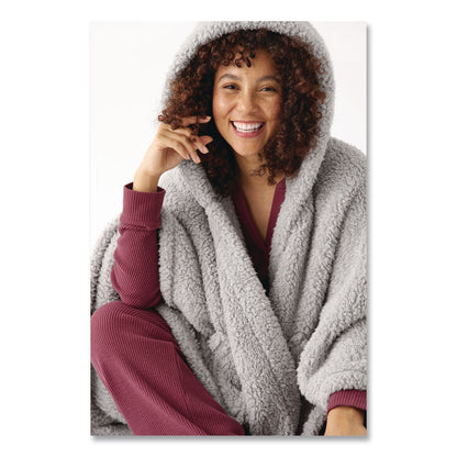 L.L.Bean® Cozy Sherpa Wearable Throw, 58 x 60, Gray (LLB5148468281)