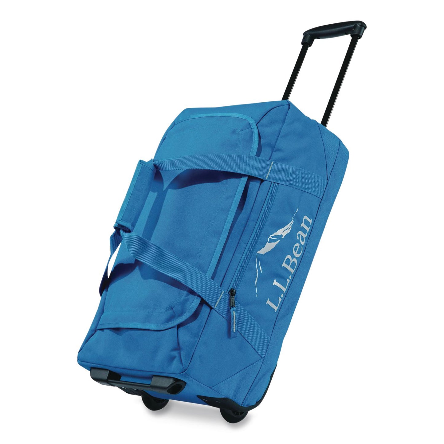 L.L.Bean® Adventure 22" Polyester Telescoping Carry-On Travel Duffel with Wheels, 22 x 12 x 9, Medium Blue (LLB5207112301)