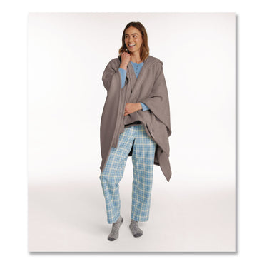 L.L.Bean® Cozy Chenille Wearable Throw, 58 x 60, Gray (LLB5238848281)