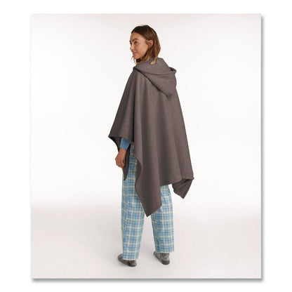 L.L.Bean® Cozy Chenille Wearable Throw, 58 x 60, Gray (LLB5238848281)