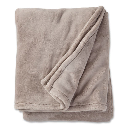 L.L.Bean® Wicked Plush Throw, 50 x 60, Woodsmoke (LLB30278144281)