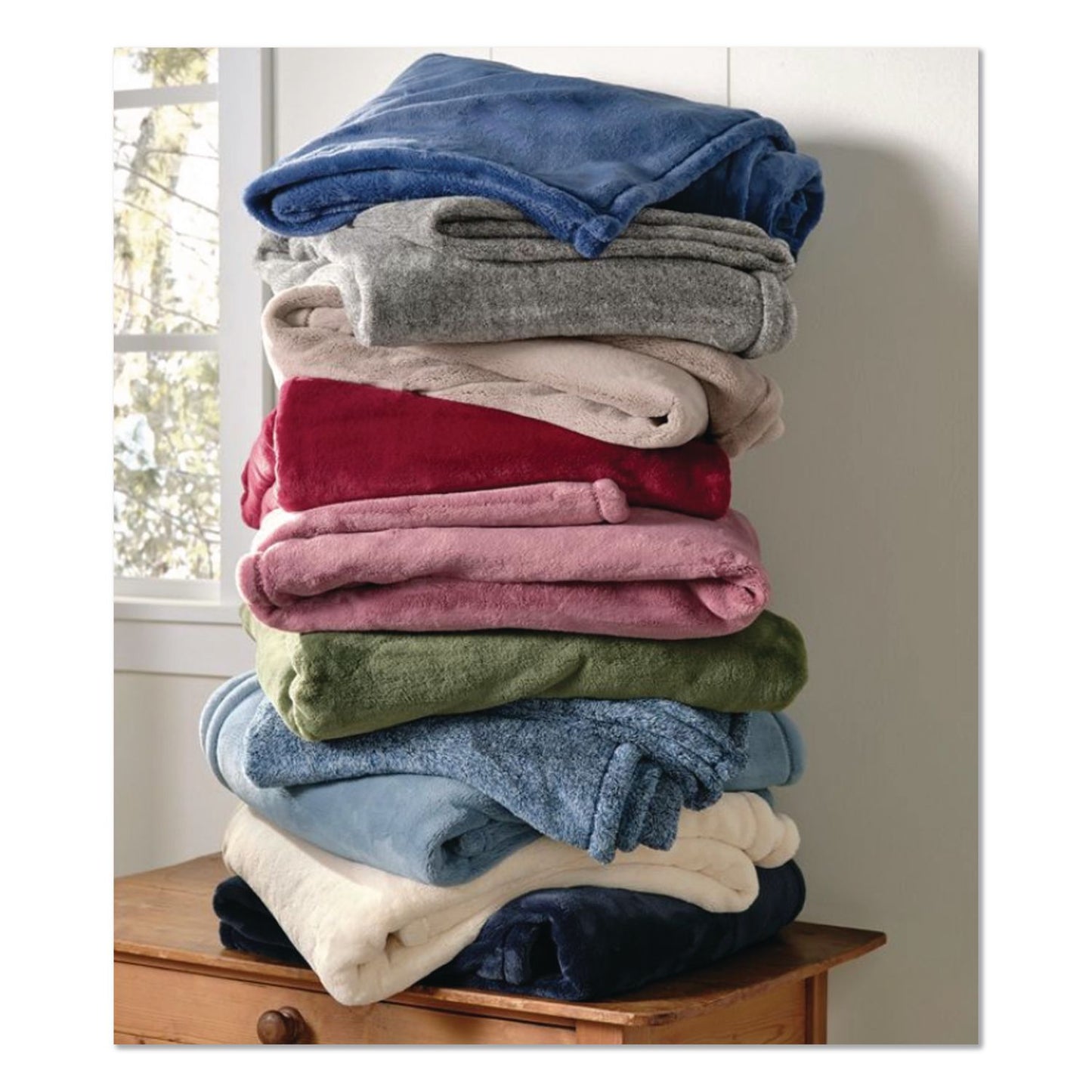L.L.Bean® Wicked Plush Throw, 60 x 80, Deep Olive (LLB30278236685)
