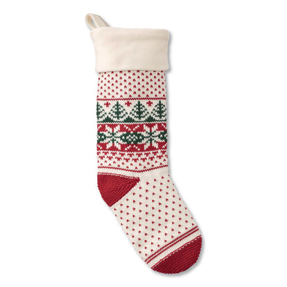 L.L.Bean® Fair Isle Christmas Stocking, 7.5 x 24, Cream Fair Isle Print (LLB52138238730)