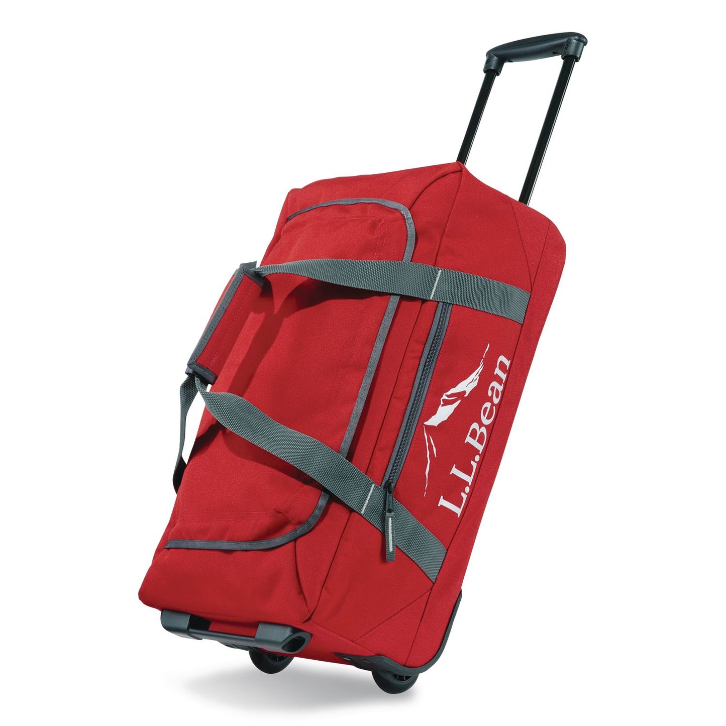 L.L.Bean® Adventure 22" Polyester Telescoping Carry-On Travel Duffel with Wheels, 22 x 12 x 9, Dark Red (LLB52071141385)