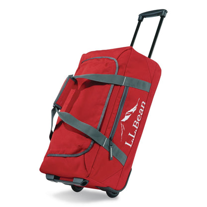 L.L.Bean® Adventure 22" Polyester Telescoping Carry-On Travel Duffel with Wheels, 22 x 12 x 9, Dark Red (LLB52071141385)